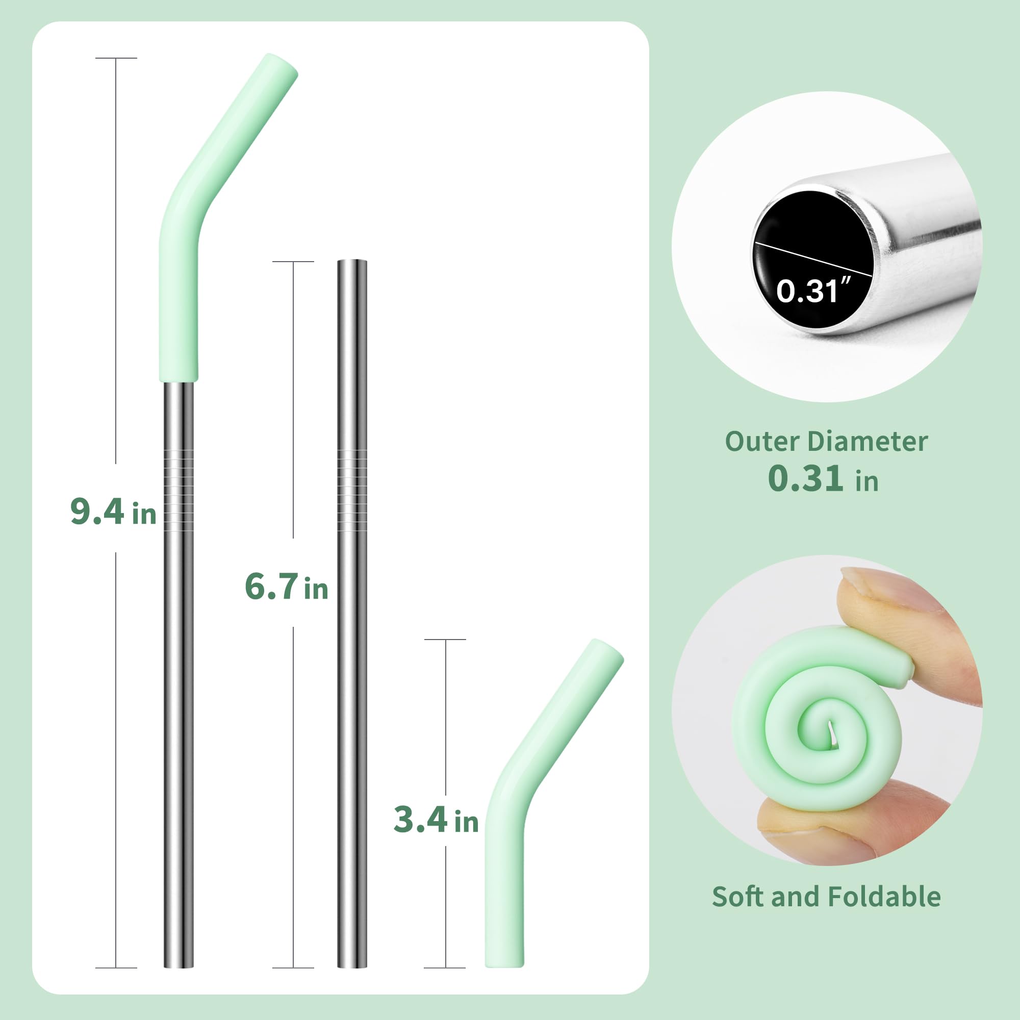 6.7" Short Metal Straw