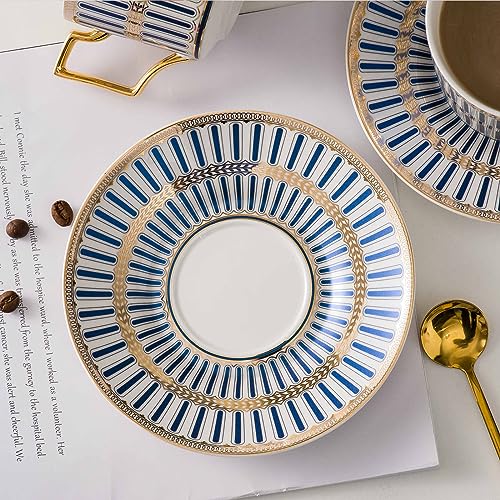 Ceramic Coffe Cups and Saucer Sets (7 Count)