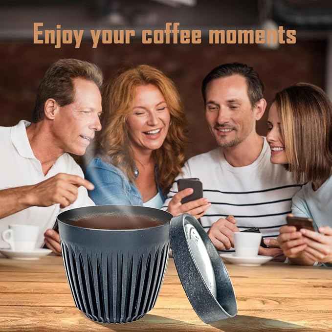 DS&DV Coffee Maker Set,Incl,Conical Filter Cup, Server, Pour Over Kettle, Cup, Manual Grinder,Hand Brewing for Camping and Traveling Personal Bar (6 in 1 Coffee Makers)