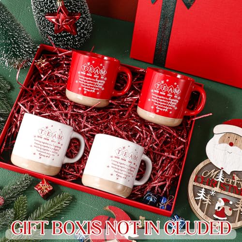 10 Pcs Team Gifts for Employees Bulk Thank You Mugs Back to School Cups Inspirational Ceramic Coffee Mug 13 oz Thank You Cup Team Building Gift for Teacher Coworker Office Staff Boss (10 Count)