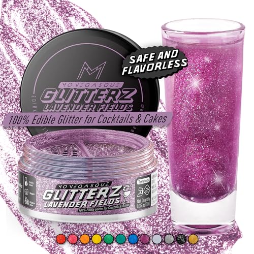 Lavender Edible Glitter for Drinks & Cakes