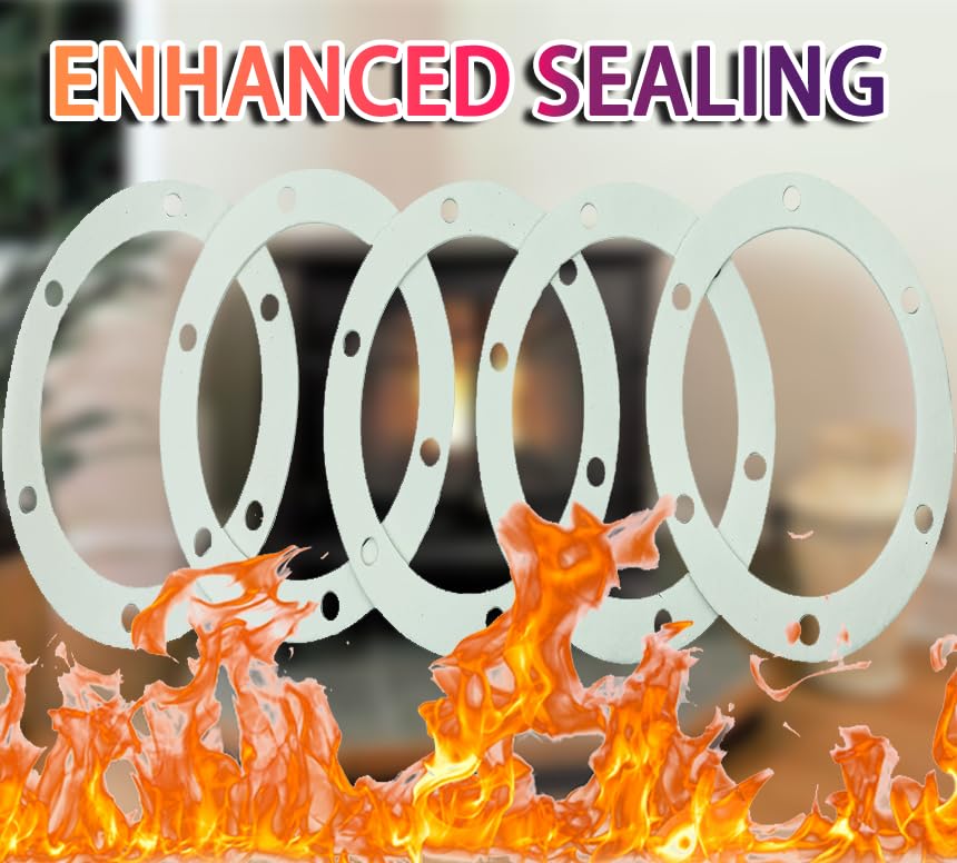 6" Pellet Stove White Blower Gasket Seal for 100s 2100J MAR60487 5 Pack (5 Count)