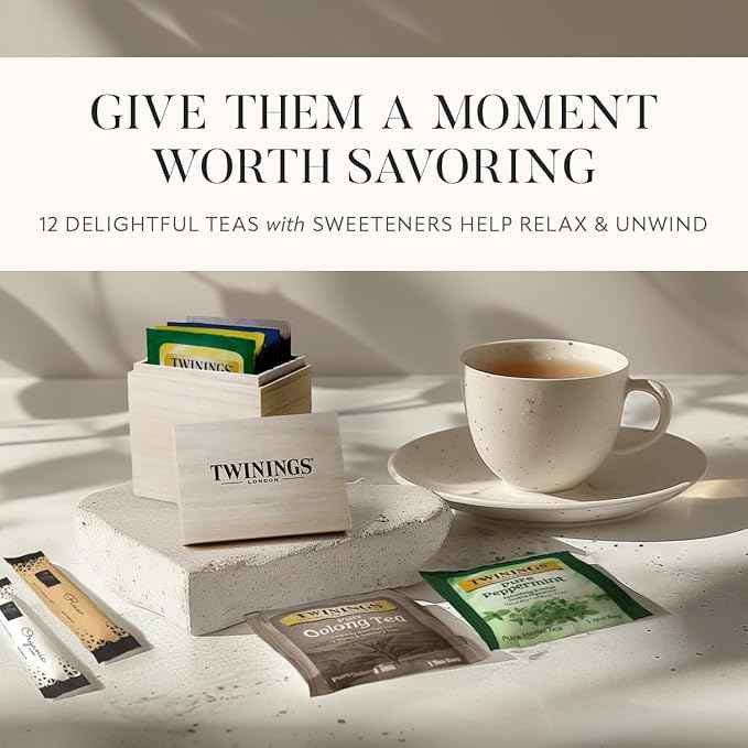 Tea Lovers Gifts Basket - Gift Set Includes Candles, Temperature Retention Cup, 12 Special Blend Teabags & Sweeteners in Gift Bag For Women & Men - Birthday, Get Well, Thinking of You Care Package