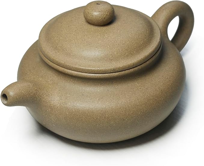 Clay Teapot 8.6oz Chinese zisha Tea Pot Genuine Purple Clay Teapots Fanggu Infusers Loose Tea (Pea green grey)
