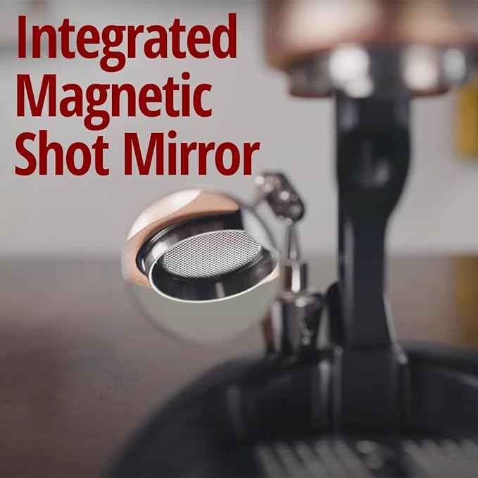 Flair UPDATED PRO 3 (Black) - All manual lever espresso maker with a stainless steel brew head, pressure gauge, and a shot mirror