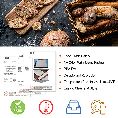 Silicone Pastry Baking Mat with Measurements Extra a Brush and a Dough Scraper