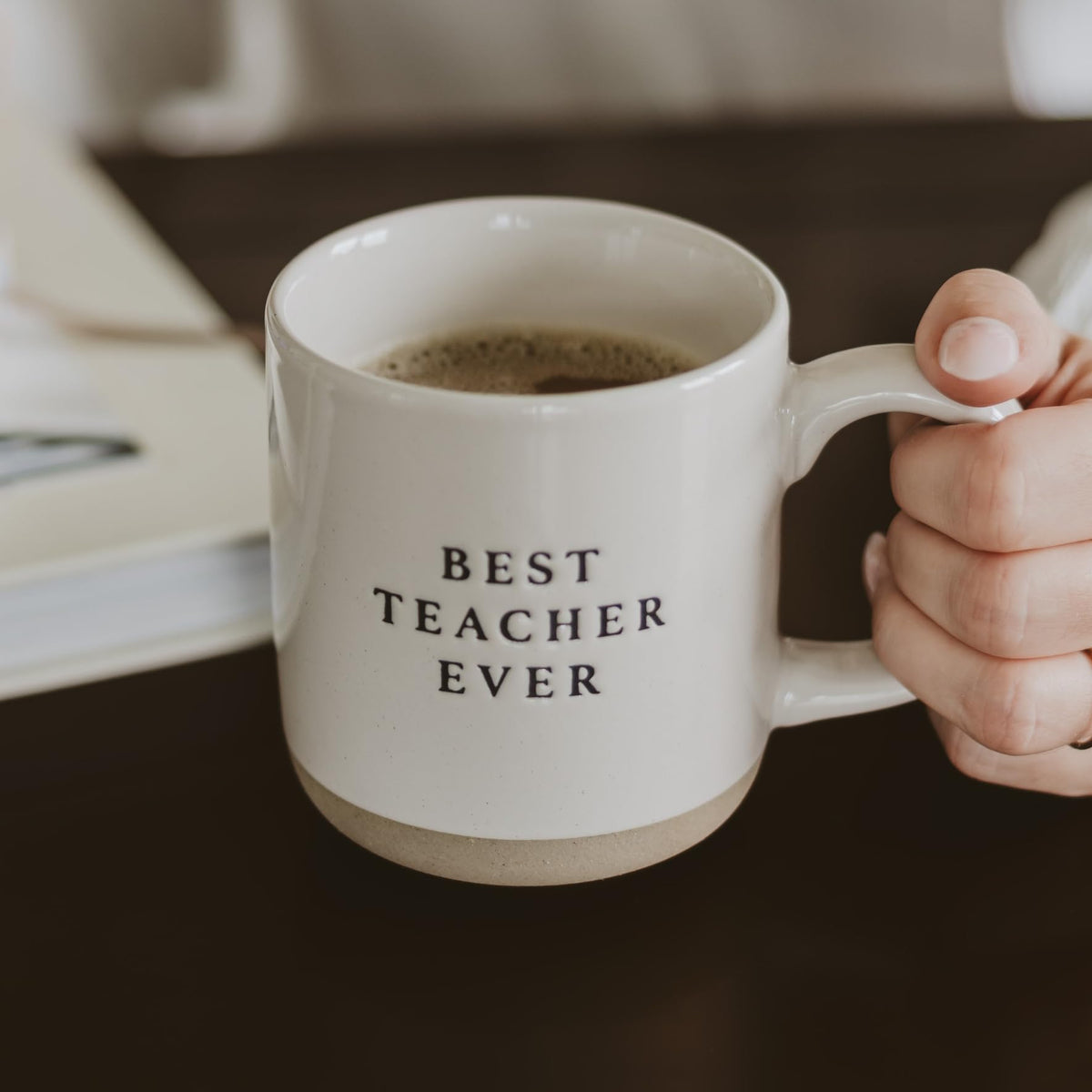 Teacher gift mug sized for hot or cold drinks