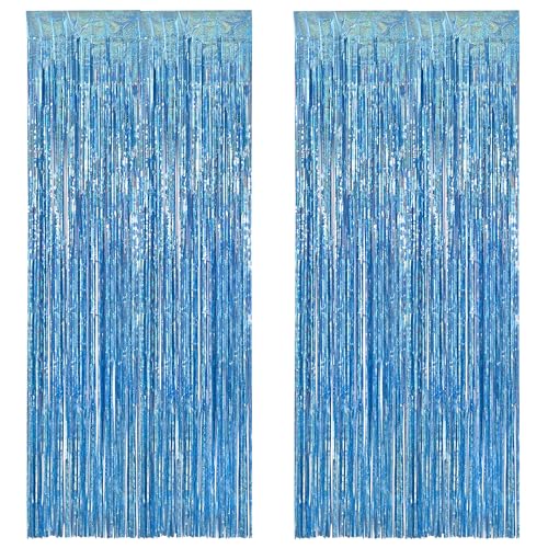 Light Blue Streamers Party Backdrop (2 Count)