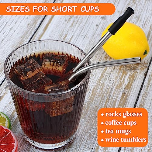 16 Pcs Short Metal Straw (16 Count)