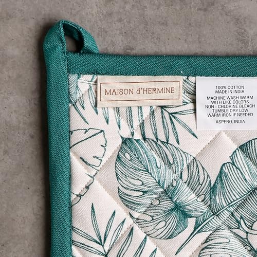 100% Cotton Oven Mitt & Pot Holder Set