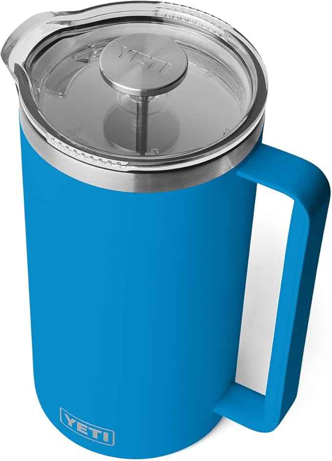 YETI Rambler 64 oz. French Press Coffee Maker, Big Wave Blue
