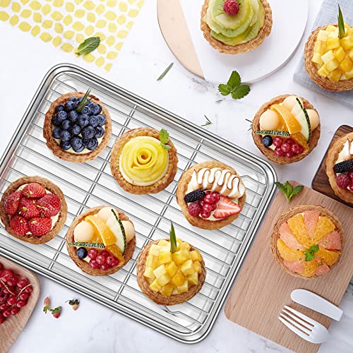 Baking Sheet with Rack Set [2 Sheets + 2 Racks]