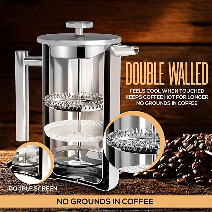 304 Grade Stainless Steel French Press 50 Oz