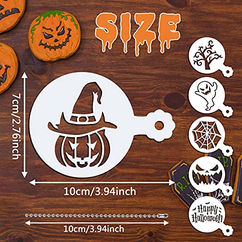 36Pcs Halloween Cookie Stencils Reusable Cake Baking Mold Tools (36 Count)