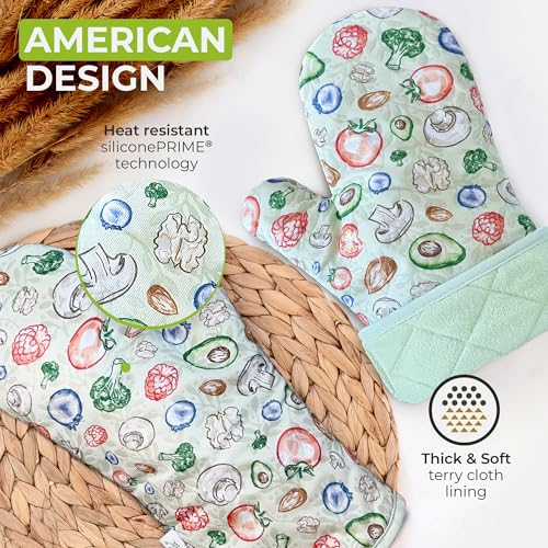 Premium Heat Resistant Oven Mitts (2 Count)