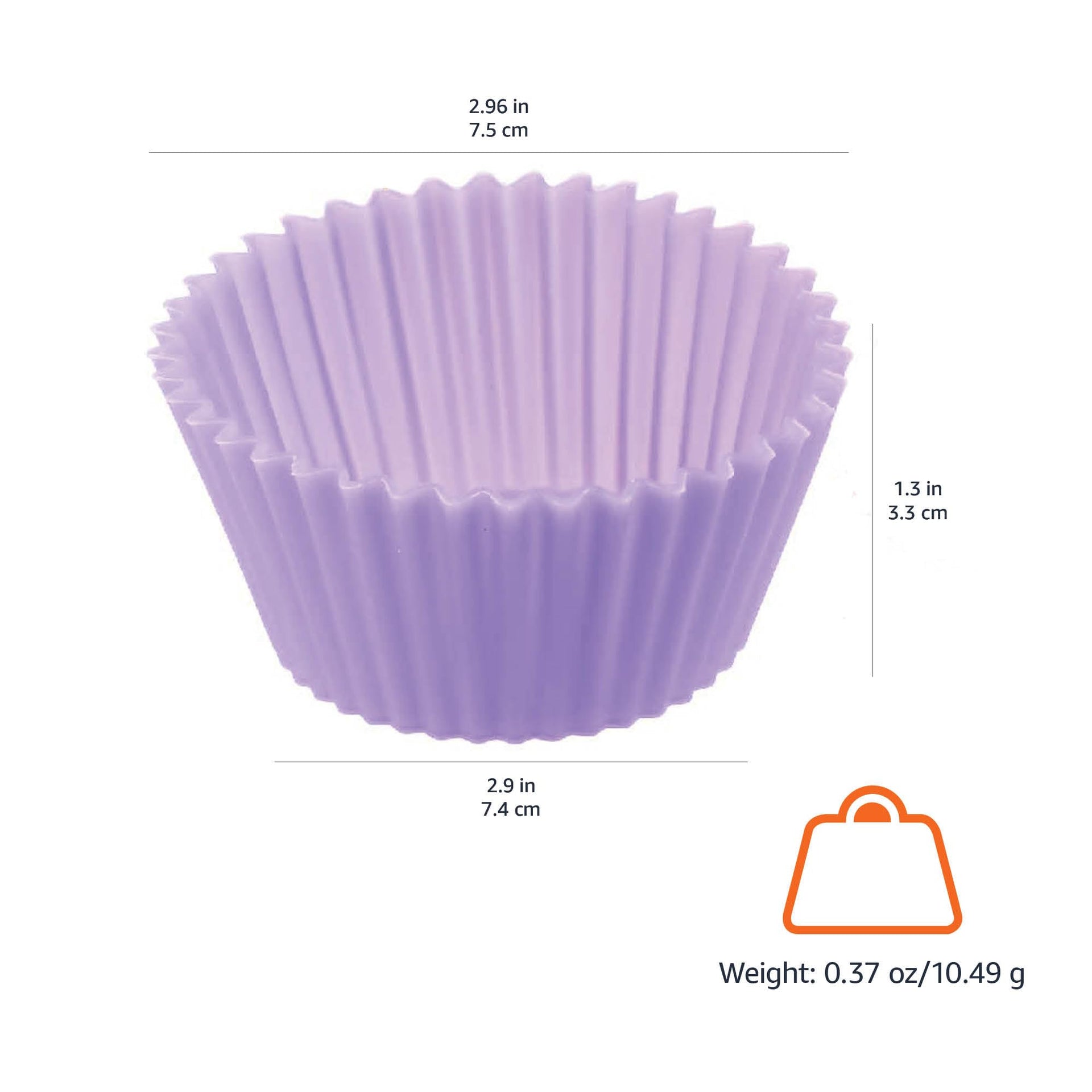 Reusable Non Stick Silicone Baking Cups (12 Count)