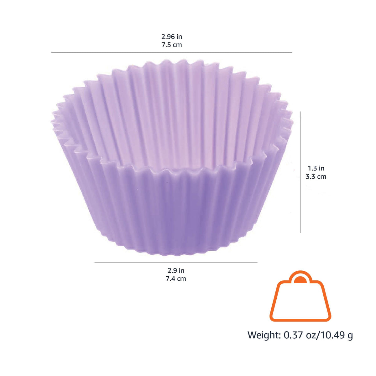 Reusable Non Stick Silicone Baking Cups (12 Count)
