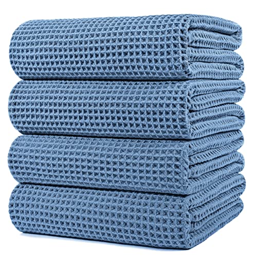 430 GSM Poly Blend Microfiber Quick Dry Waffle Bath Towel (4 Count)
