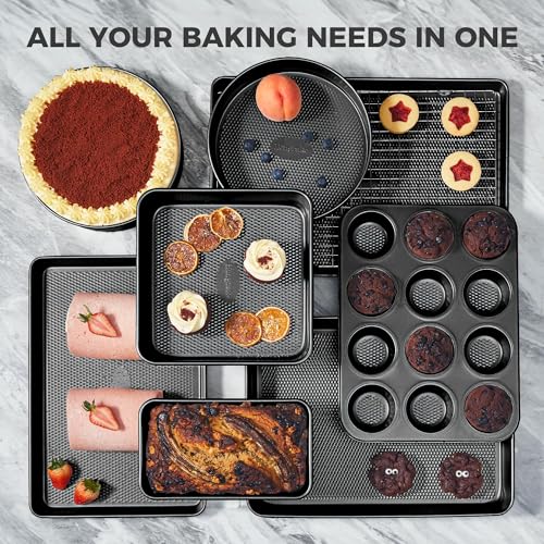 9 Piece Baking Pans Set Nonstick (9 Count)
