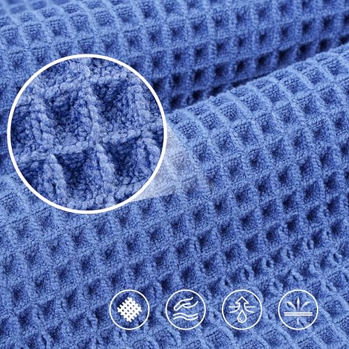 430 GSM Poly Blend Microfiber Quick Dry Waffle Bath Towel (4 Count)