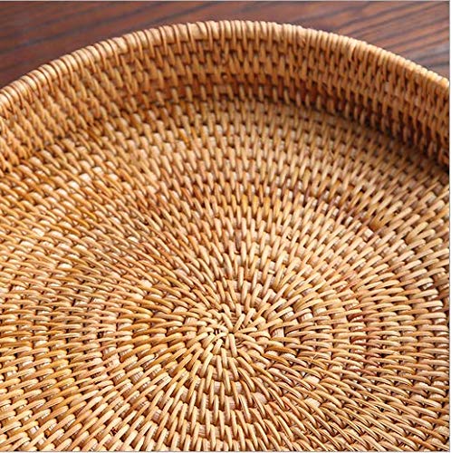 Rattan Round Serving Tray