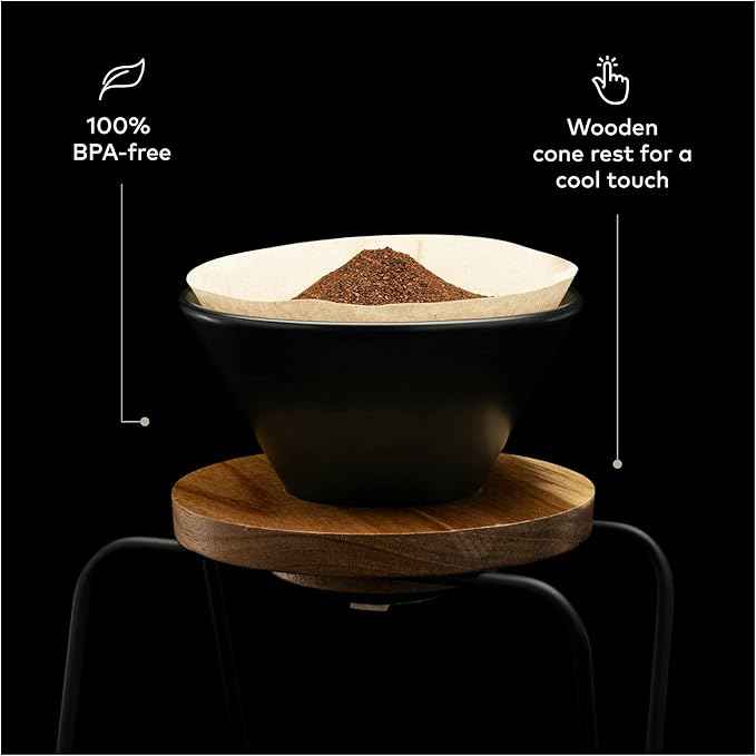 ChefWave Coffee Enthusiast Bundle Set - Single Serve Pour Over Coffee Maker Set w/Coffee Mug, Compatible with No. 2 Filter, V60 Dripper, BPA free, 2 Way Drip Coffee Maker (2 Items)
