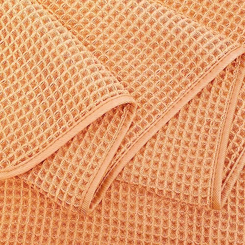 430 GSM Poly Blend Microfiber Quick Dry Waffle Bath Towel (4 Count)