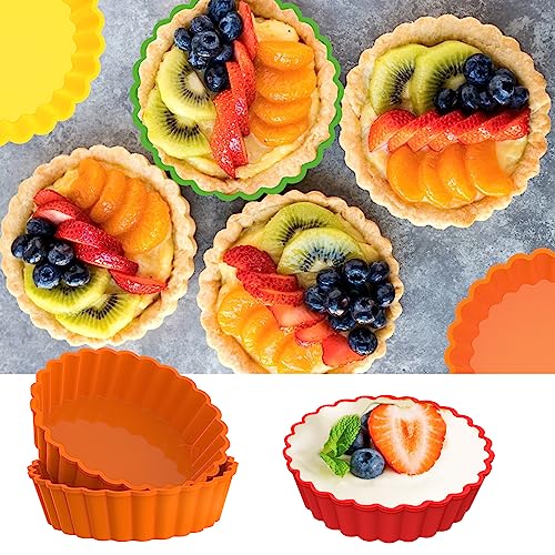 Silicone Mini Tart Pan 4 Inch Non (8 Count)