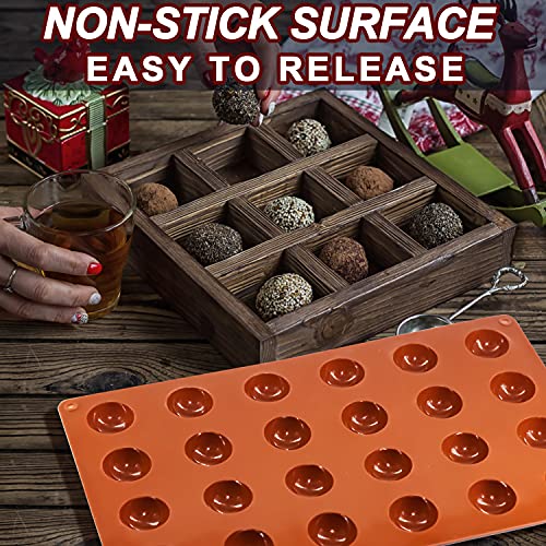 Mini 24 Cavity Semi Sphere Silicone Molds Non (2 Count)