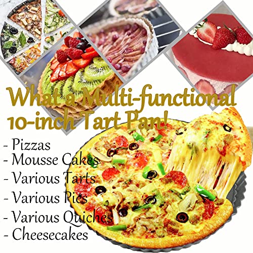 10 Inch Nonstick Tart Pan with Removable Bottom