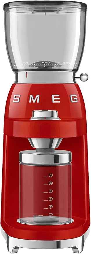SMEG 50's Retro Line Tritan Renew Coffee Grinder (Red) (Red)