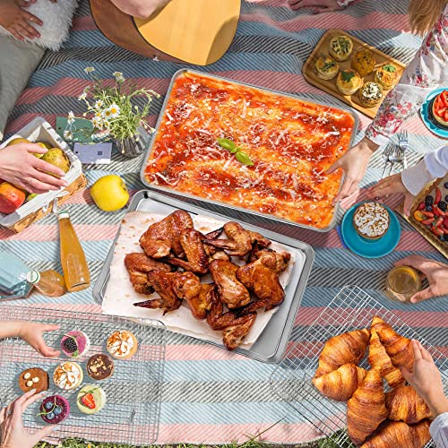 16 Inch Cookie Baking Sheet Pan with Wire Rack
