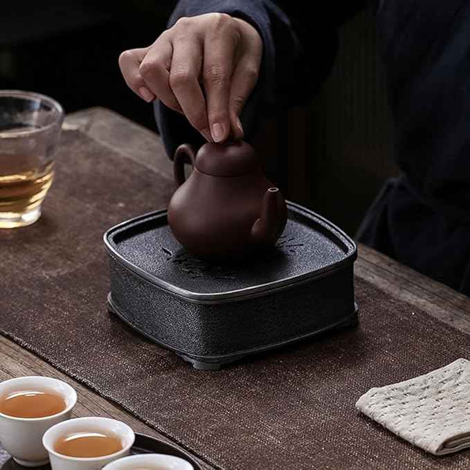 Tea Set Chinese Style Retro Shape Household Square Water Storage Dry Tea Tray Dry Tea Tray Chinese Tea Set