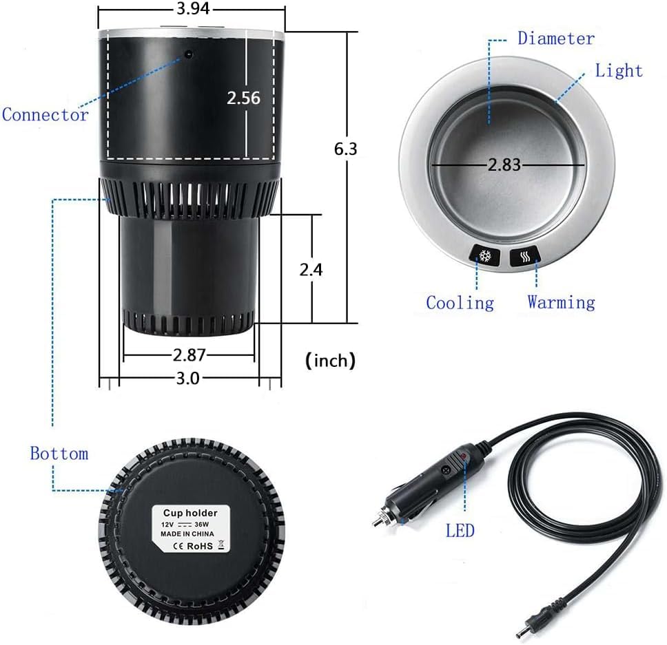 Car Cup Holder Coffee Warmer Drink Cooler 2