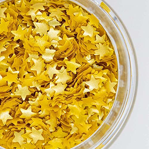 Gold Edible Star Shaped Glitter Sparkles for Cakes