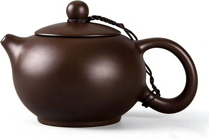 Xishi Teapot,Chinese Yixing Small Zisha Tea Pot,Handmade Pottery Mud Kungfu Zini Purple Clay Teapot,Suit Tieguanyin Puer Tea Pot Tea Table Decoration (Zini&8.2oz&245ml)