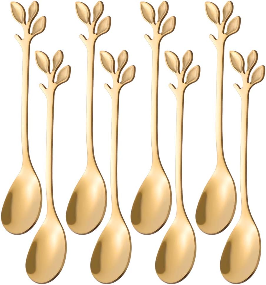 AnSaw 8-Pack Elegant Gold Leaf 4.7