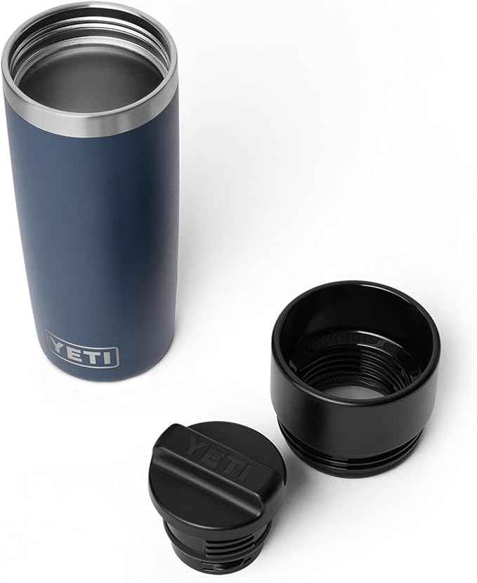 YETI Rambler 34 oz. French Press Coffee Maker, (1) 16 oz Travel Bottle, Stainless Steel, Navy