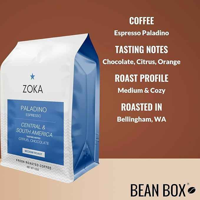 Espresso Paladino - Roasted by Zoka Coffee - Whole Bean Coffee - 2 Pound Bag