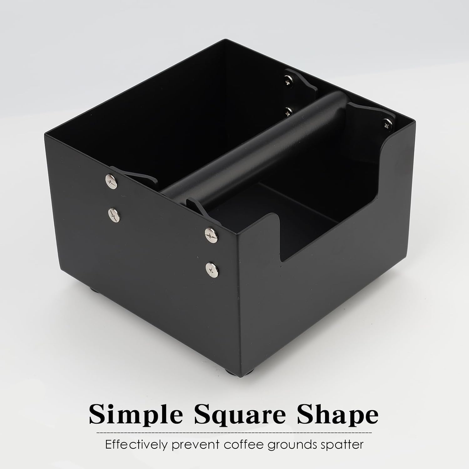 Espresso Knock Box, Stainless Steel Coffee Bag Container, With Steel Bracket And Noise Reducing Rubber Ring (M)