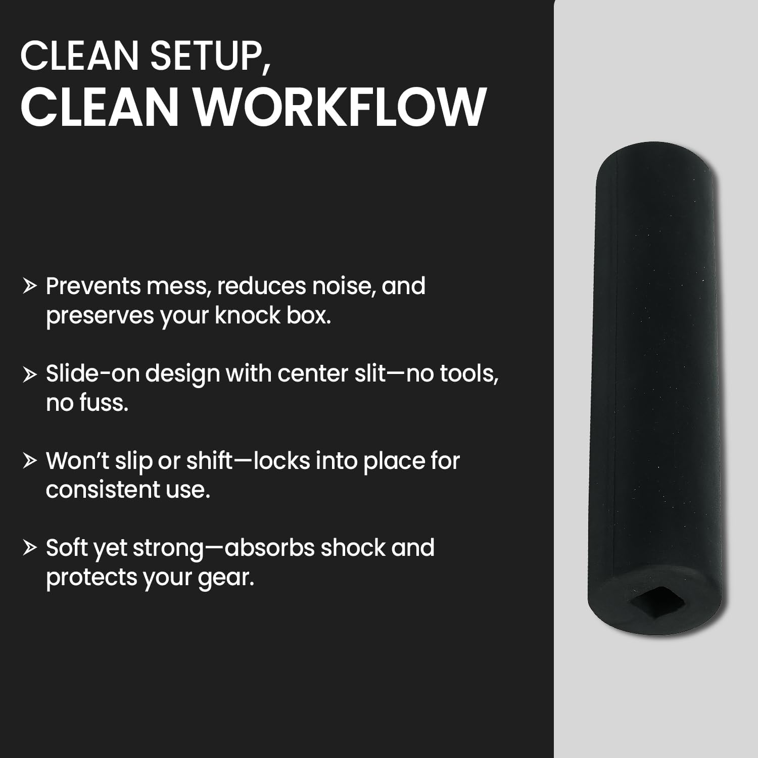 Rattleware Rubber Replacement Knock Box Bar Cover - Durable & Easy-to-Install Espresso Waste Solution, Fits Select Models with Welded Bars, High-Quality Design (6.25")