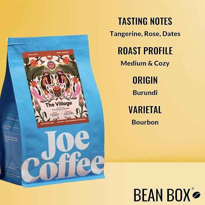 Bean Box Coffee Sampler - Roasted by Joe, 4-Pack, Whole Bean Coffee, Gourmet Coffee