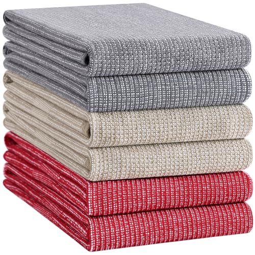 380 GSM Cotton Premium Kitchen Towels 6 Pack (6 Count)
