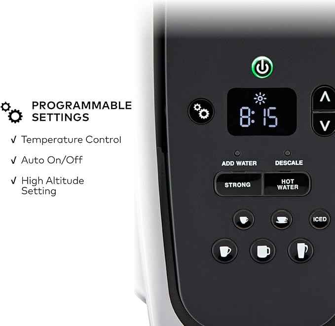 Keurig K-Elite Single Serve K-Cup Pod Coffee Maker, with Strength and Temperature Control, Iced Coffee Capability, 8 to 12oz Brew Size, Programmable, Brushed Silver