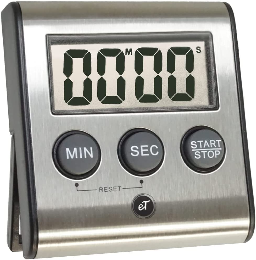 Elegant Digital Kitchen Timer Stainless Steel (6 Count)