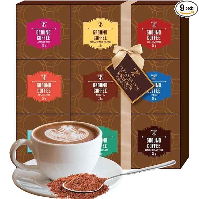 Coffee Gifts - Gourmet Coffee Gift Set |9 Ground Coffee Assortment Gift Set |Coffee Sampler Gift Set, Tasting Kit |Gifts For Coffee Lovers |Ground Coffee Gift Basket |Gifts For Men And Women
