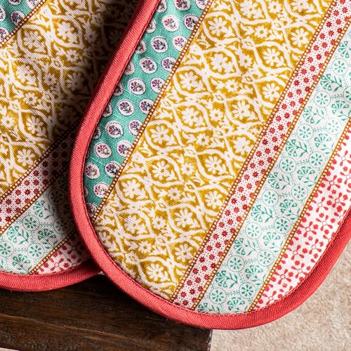 Double Oven Mitts 100% Cotton Double Oven Glove