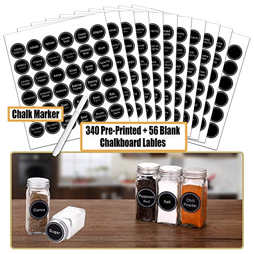 42 Pcs 4 oz Glass Spice Jars with Shaker Lids and 703 Spice Labels