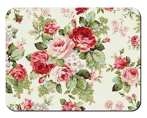 Rubber Dish Drying Mat for Kitchen Counter Large Red Roses Floral Washable Quick Home Coffee Pad Fit Under Sink