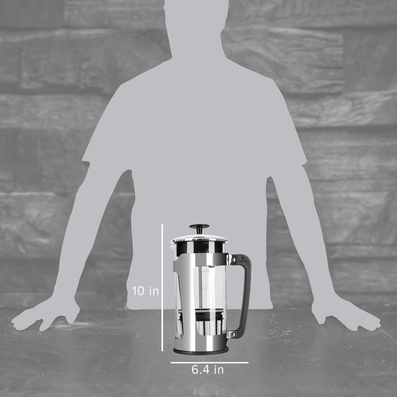 ESPRO - P5 French Press Coffee Maker – Patented Double Microfilter for Sludge and Grit Free Coffee, Black, 32 oz - Blissbrew